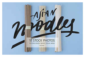 Flat lay noodles – Styled Stock