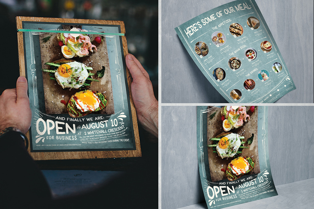 Rustic Food Promo Flyer, a Flyer Template by BlueRobinStudio