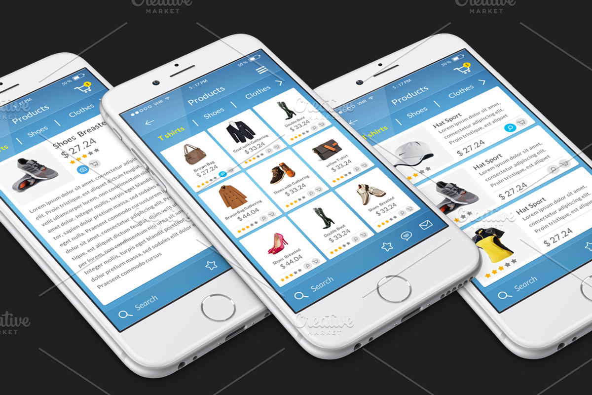 Shop and Personal Mobile UI KIT, an UI Kit Template by Alireza Farzad (Photo 8 of 10)