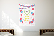 Red Nose Day - March 15, a Business Card Template by Textures & Backgrounds (Thumbnail 3 of 7)