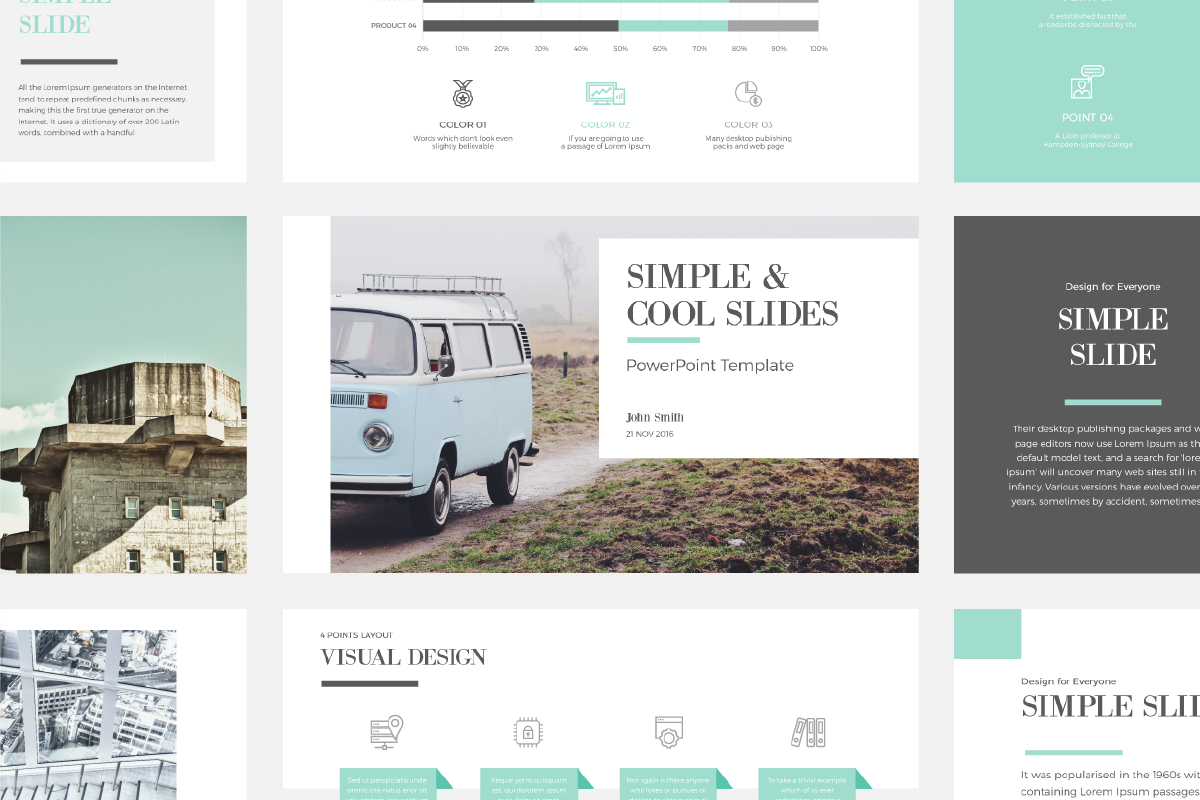 Simple & Cool PowerPoint Template, a Presentation Template by Wipavee (Photo 2 of 5)