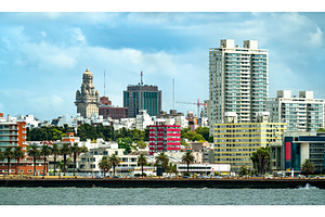 Skyline of Montevideo with Palacio, an Architecture Photo by Leonid Andronov