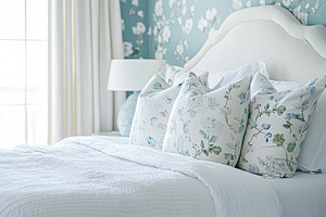 Coastal inspired decor interiors, blending soft blues, crisp whi, an Architecture Photo by Studio ANNA