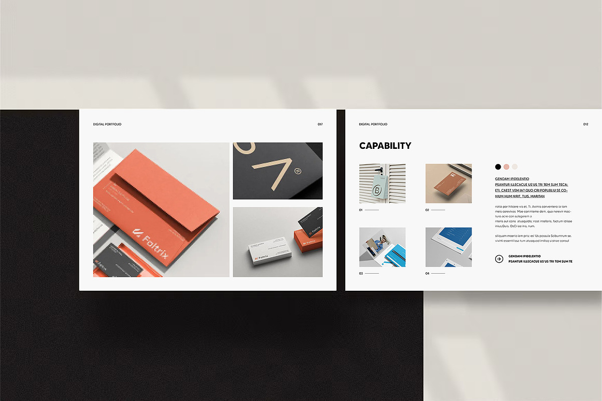 Minimal Portfolio Template, a Brochure Template by KreateTribe (Photo 8 of 9)