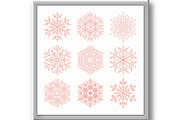 Set of Round Vector Snowflakes With, a Graphic by FineArtStudio (Thumbnail 3 of 3)