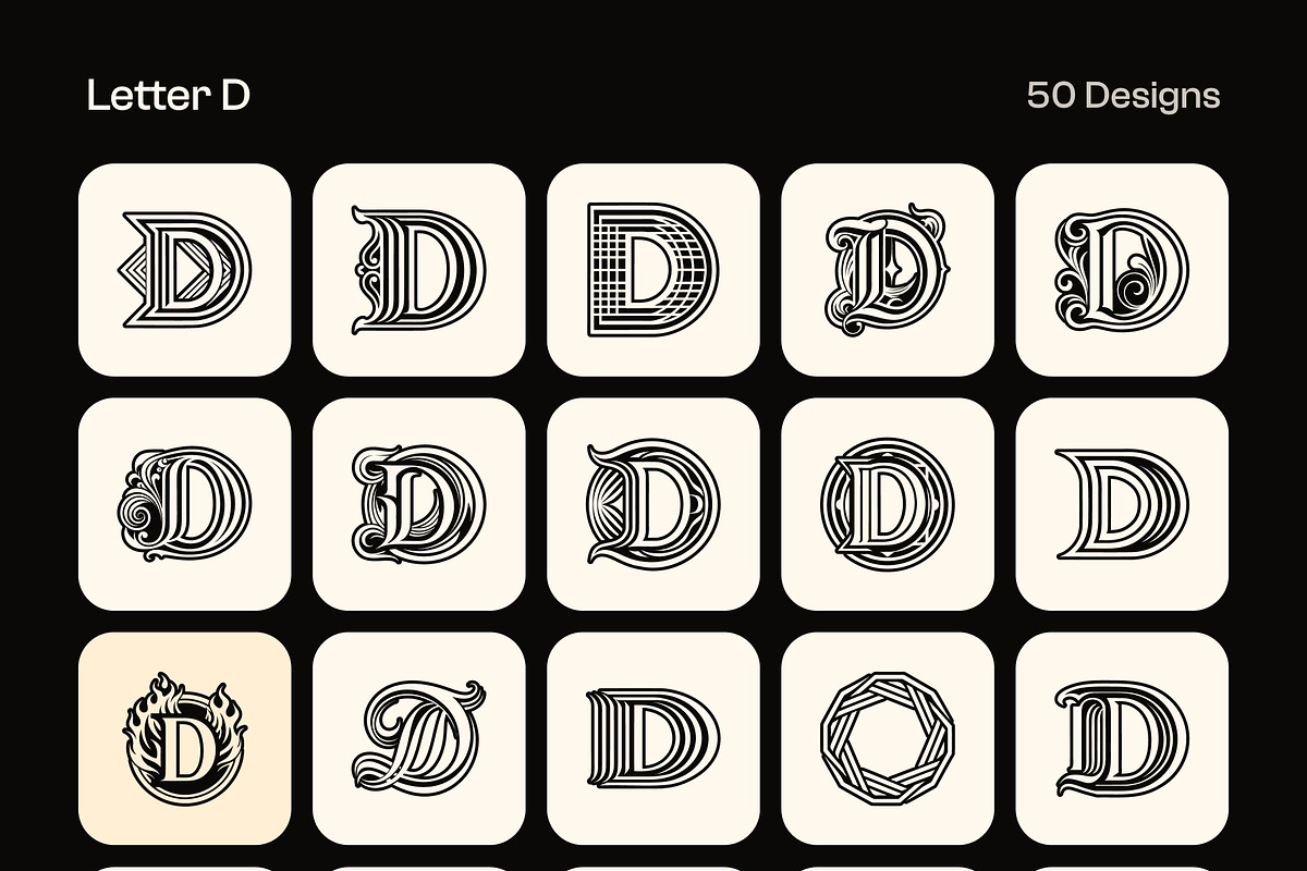1400 Alphabet Letters Logo, a Solid Icon by Creative Stall (Photo 11 of 34)