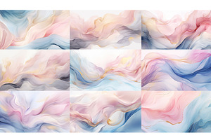 Pastel Acrylic Wave Textures