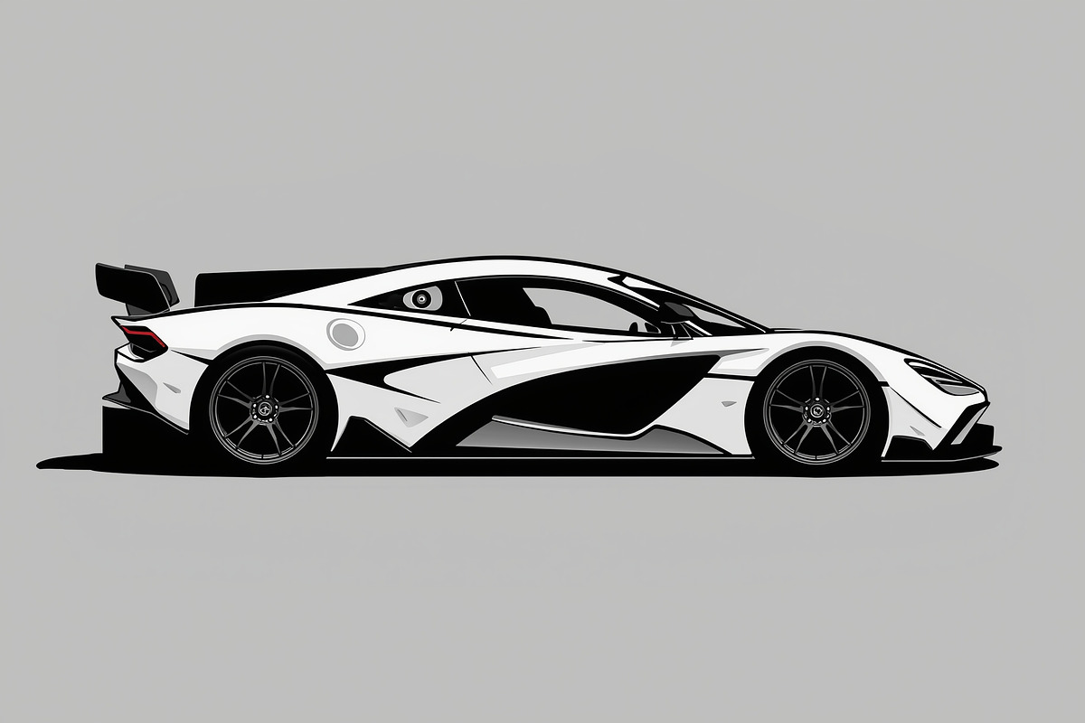 Racing Car Silhouette Set, an Illustration by BIPLOB EXPERT (Photo 5 of 9)