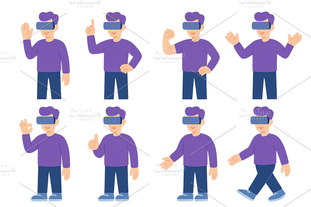 Virtual reality avatars engaging in, a Technology Illustration by ZinetroN