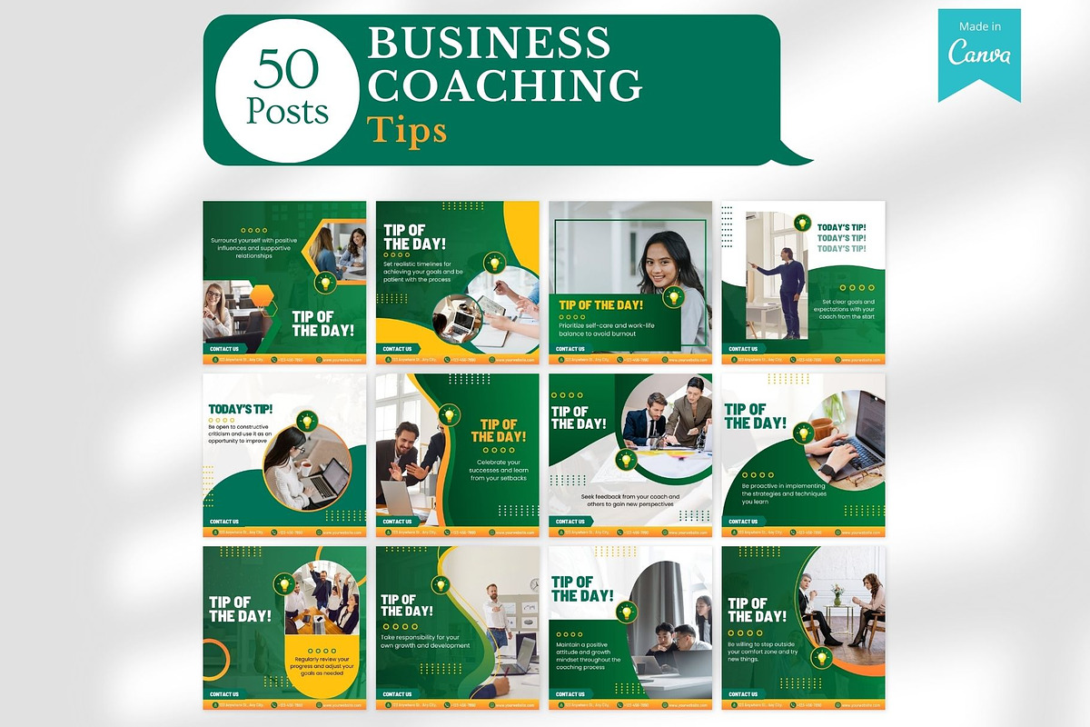 520 Business Coaching Canva Template, a Social Media Template by Viral Content Design (Photo 8 of 17)
