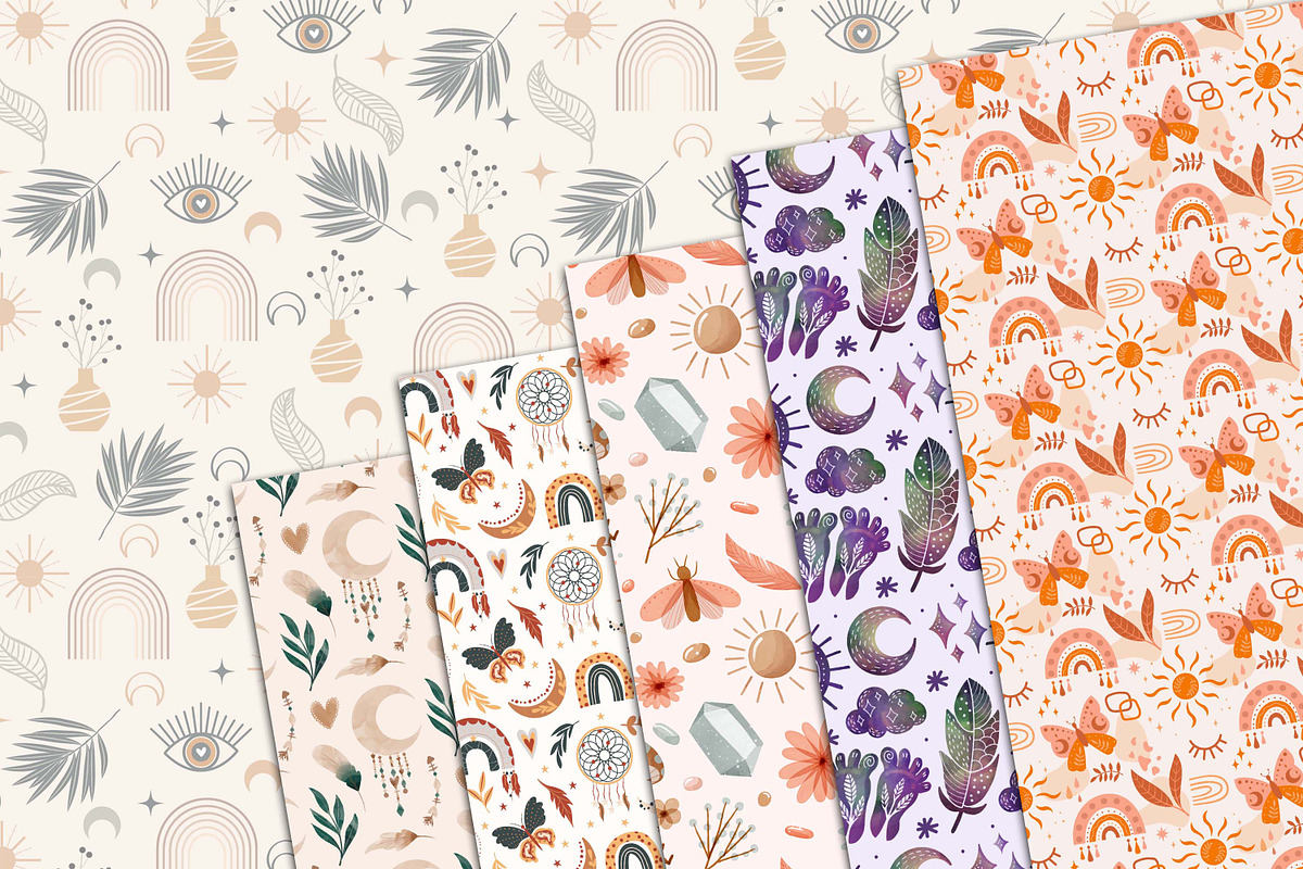 Modern Boho Patterns, a Pattern Graphic by Digital Studio (Photo 2 of 7)
