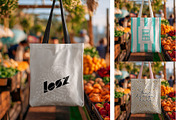 New Harvest Canvas Tote Bag Mockup, a Merchandise Mockup by LESZ Design (Thumbnail 2 of 3)