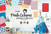 PIRATE OCTOPUS Pattern collection, a Pattern Graphic by PrettyPatterns (Thumbnail 1 of 5)