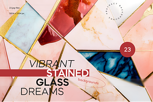 Vibrant Stained Glass Dreams, a Background Photo by Lumeno