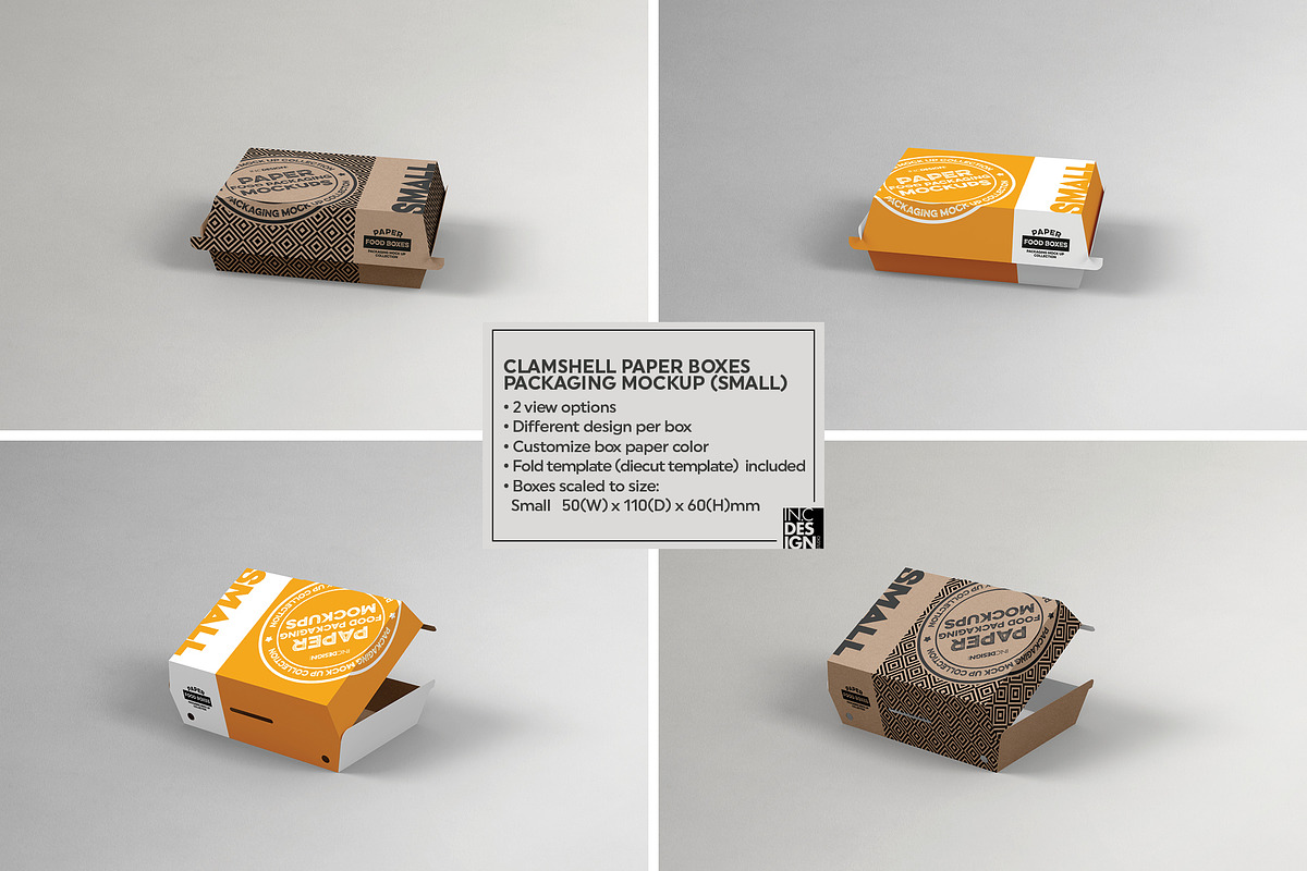VOL.14 Food Box Packaging Mockups, a Packaging Mockup by INCDesign (Photo 12 of 25)