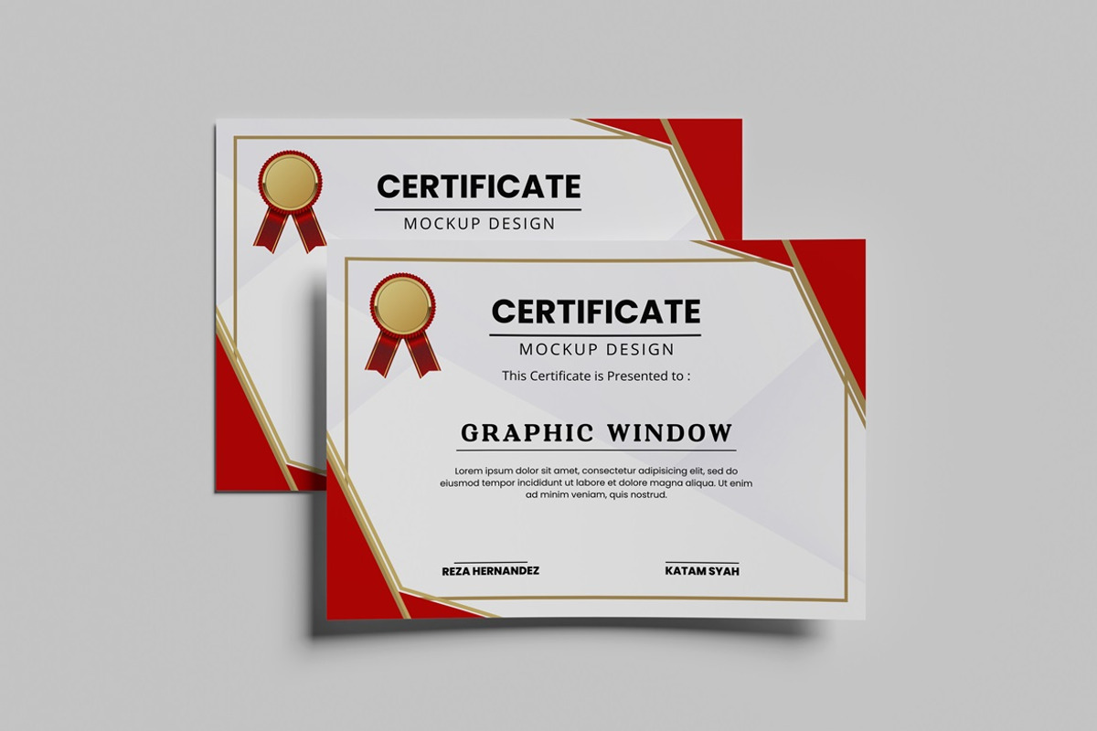 Realistic Certificate Mockup, an Advertising Mockup by GraphicWindow (Photo 2 of 7)