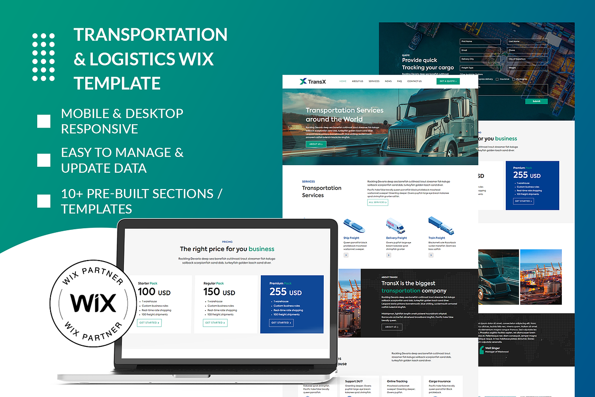 Transportation & Logistics Wix Theme, a Wix Template by Wix Creative Themes (Photo 2 of 2)