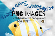 Mermaid-Sea Creature PNG Clipart Set, an Animal Illustration by Art by Angele G (Thumbnail 4 of 4)
