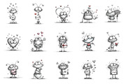 Whimsical Cute Valentines Monster Cl, an Illustration by designcity5 (Thumbnail 2 of 5)