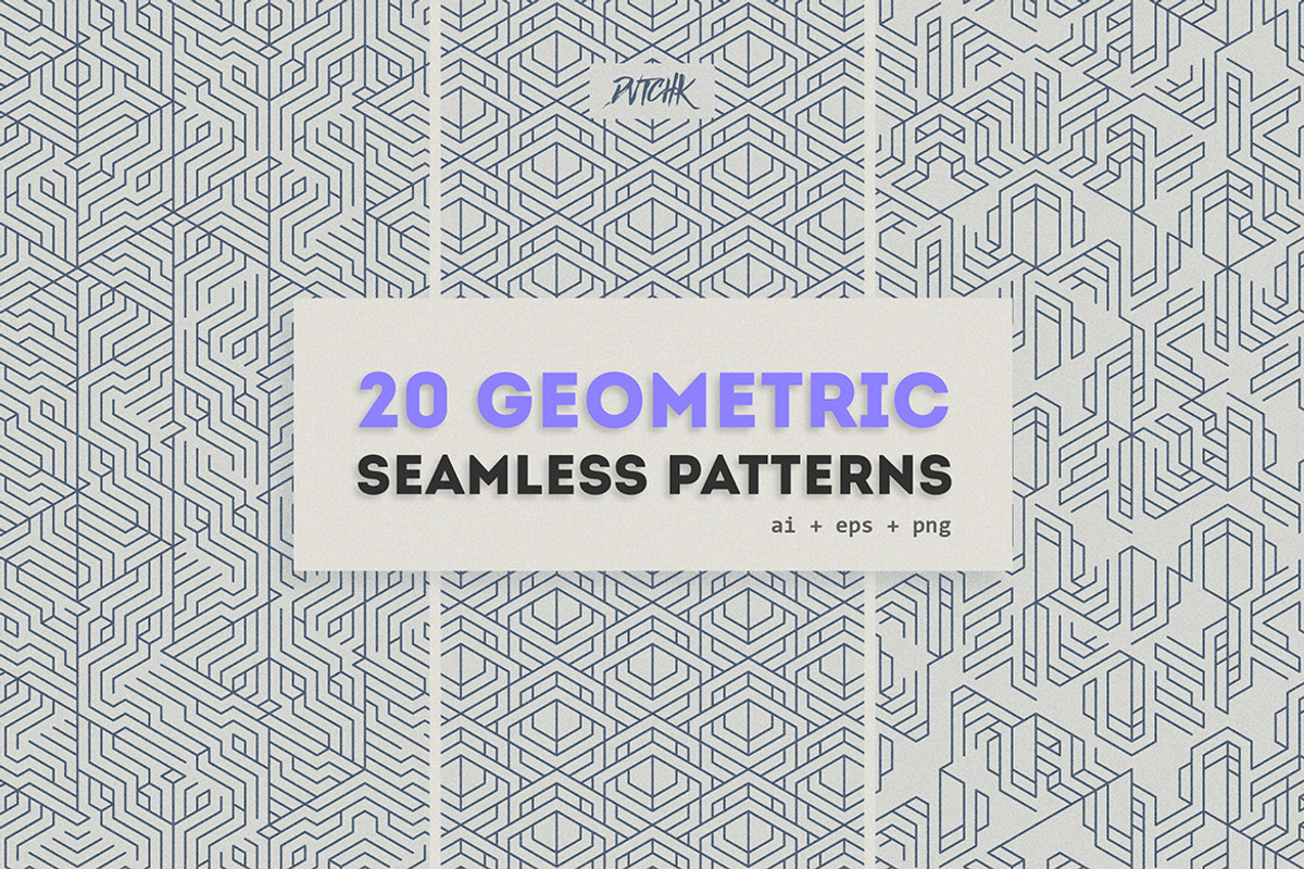 Geometric Seamless Patterns, a Pattern Graphic by dvtchk (Photo 2 of 6)