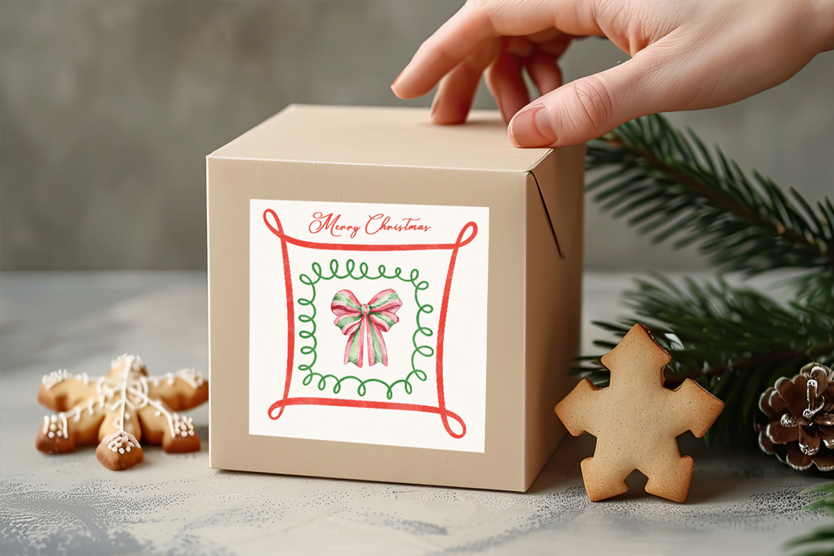 Watercolor Christmas Frames Clipart, a Seasonal Illustration by SvetaArtStore (Photo 6 of 8)