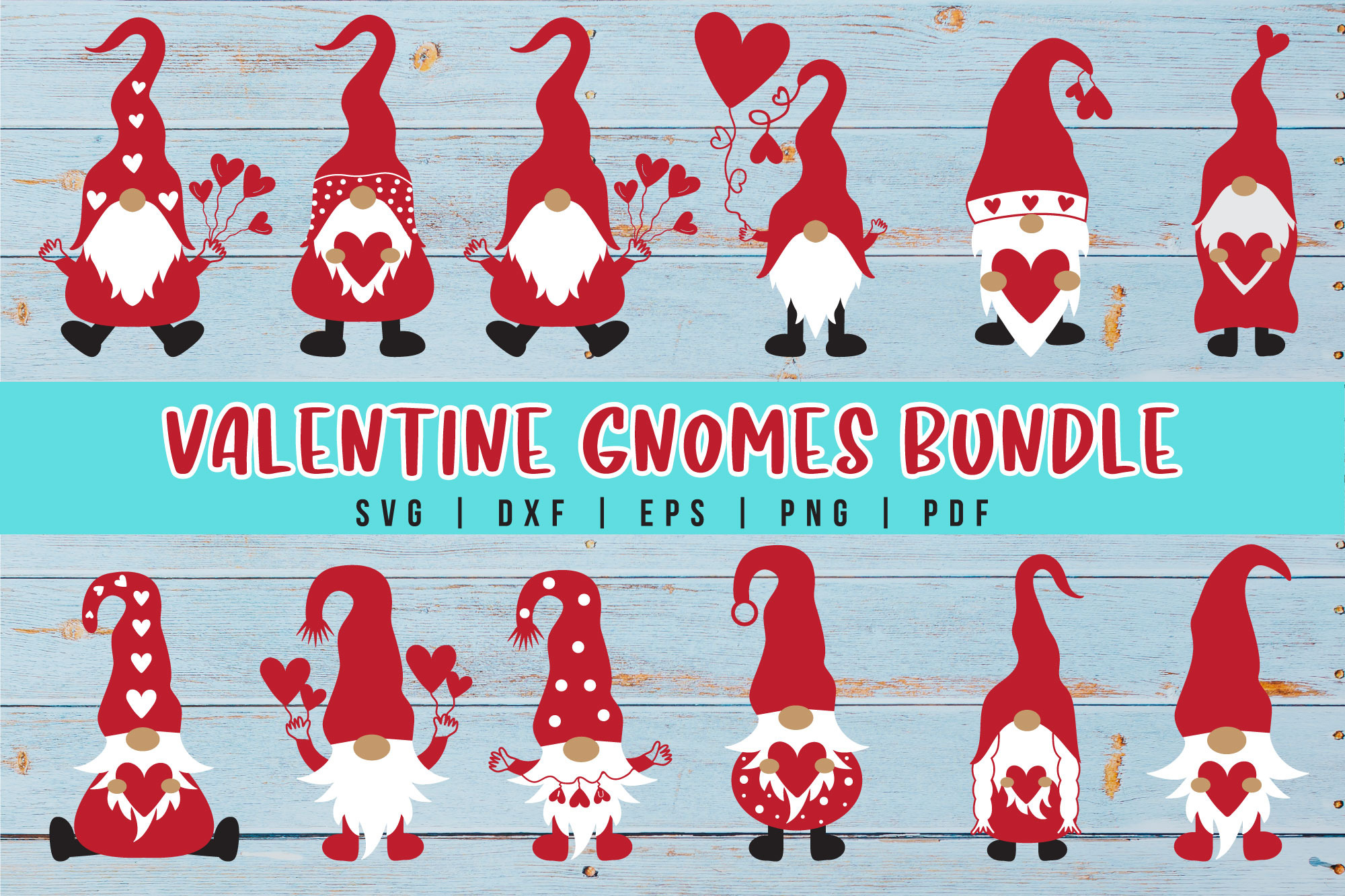 Valentine Gnomes SVG Bundle
