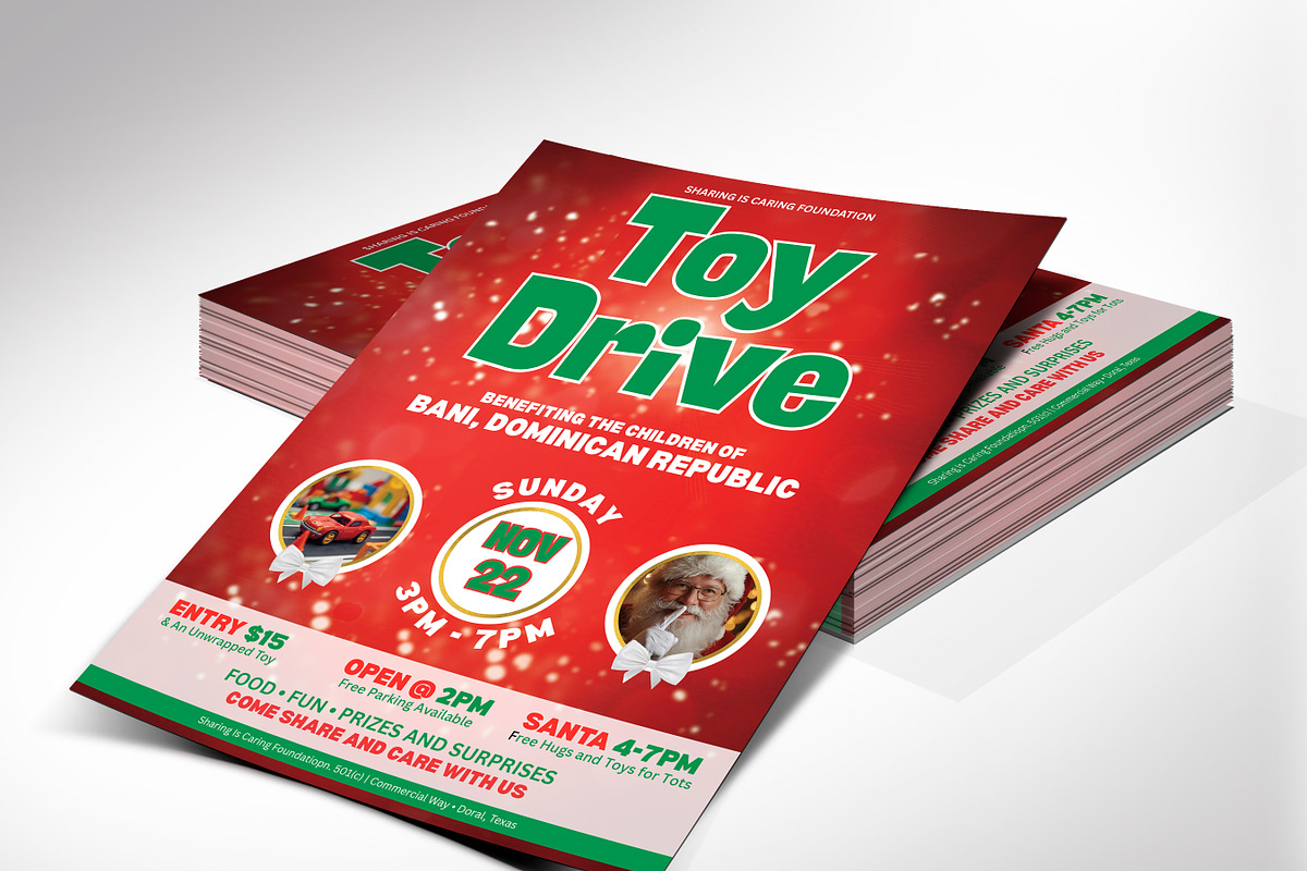 Christmas Toy Drive Flyer Template preview 3