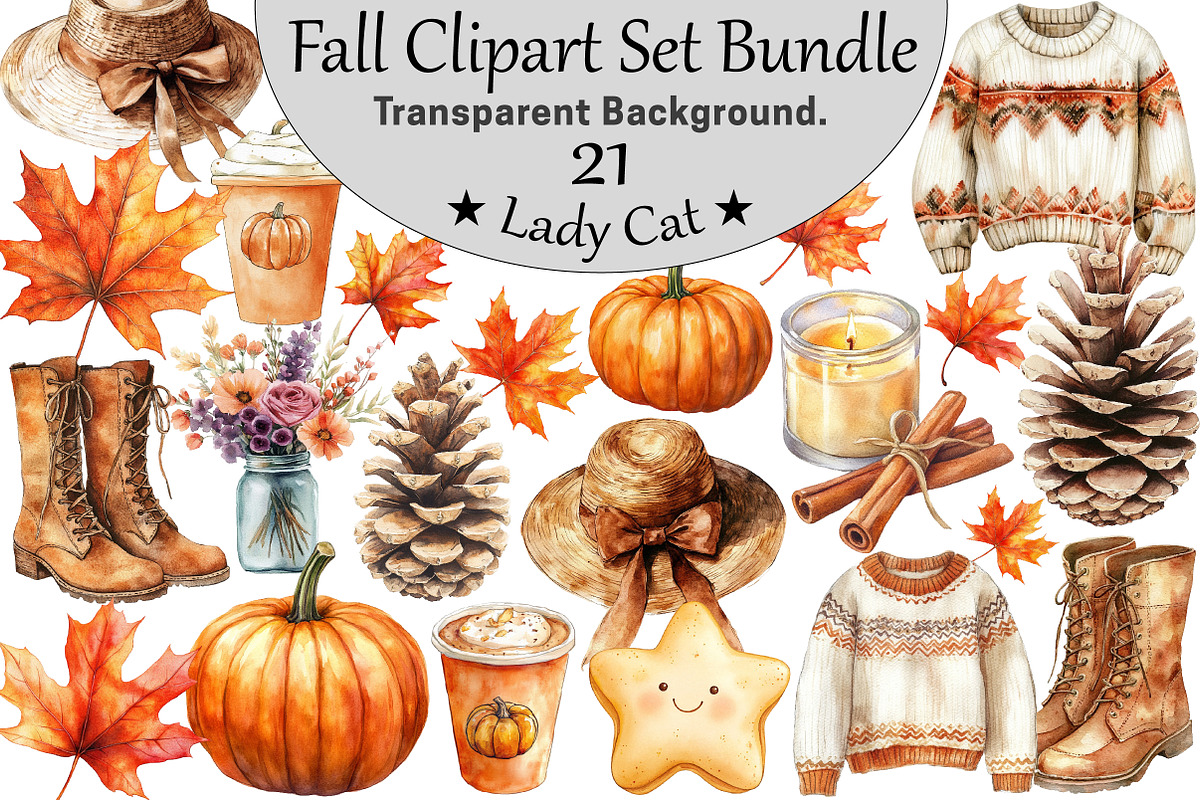 Fall Clipart Set, an Illustration by CitraGraphics (Photo 1 of 5)