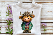 Patriotic Highland Cow Clipart, an Illustration by OK Design (Thumbnail 5 of 6)