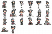 Gothic or Moody Christmas Elf Clipar, an Illustration by Daily.Designs (Thumbnail 5 of 5)