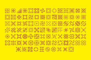 Quilt Patterns Three Font