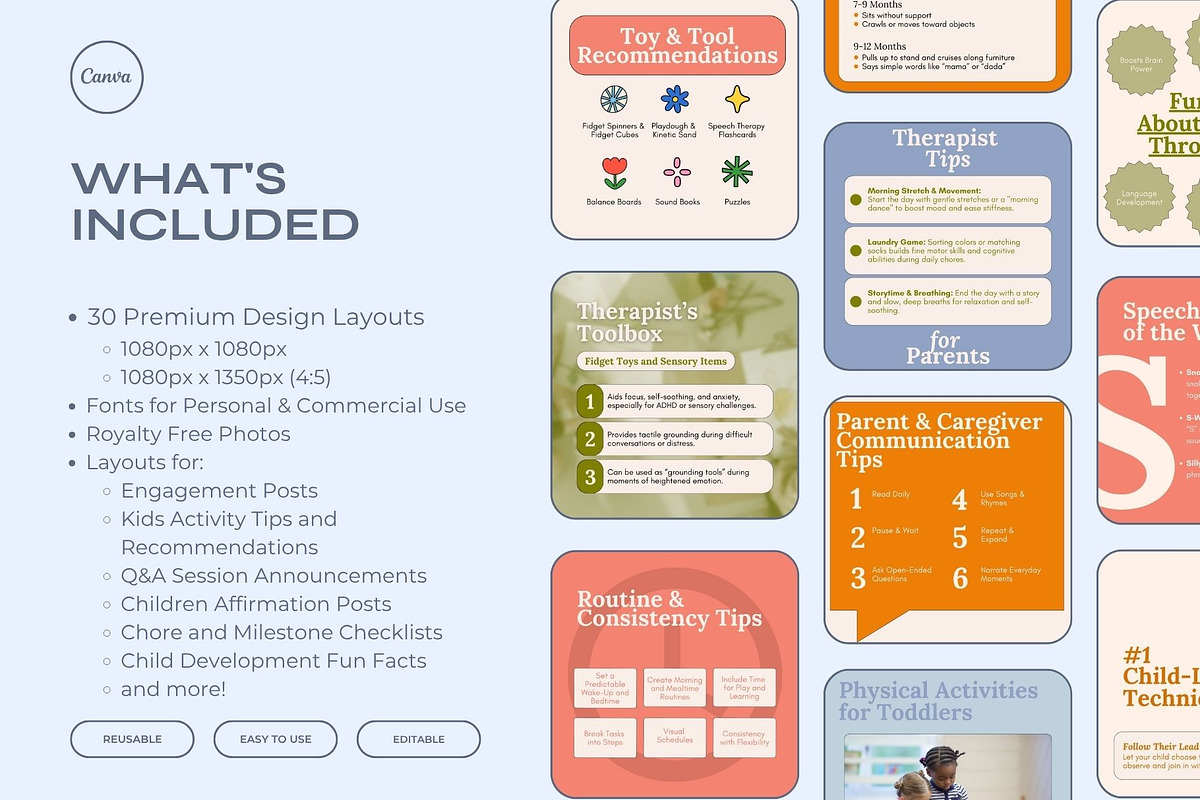 Tots Early Education Social Template, a Social Media Template by Artfullyours (Photo 3 of 11)
