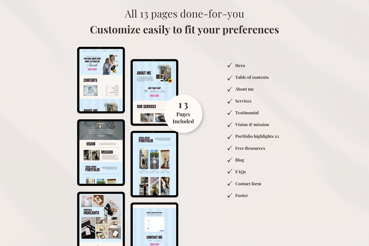 Canva Social Media Manager Portfolio, a Landing Page Template by GlamWebDesigns (Photo 6 of 8)