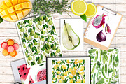 Summer basket! 12 patterns + 67 png, a Pattern Graphic by holaholga (Thumbnail 2 of 15)