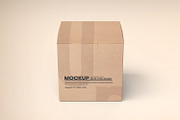 Square Kraft Paper Box Packaging, a Packaging Mockup by Ram Studio LLC (Thumbnail 2 of 16)