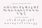 Amalisa Calligraphy Font, a Script Font by etigletters (Thumbnail 10 of 10)