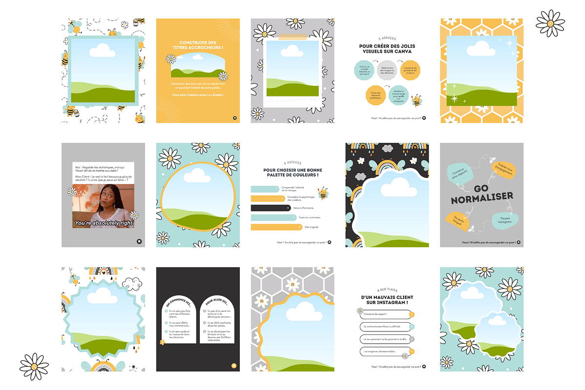 Instagram Business Templates CANVA, a Social Media Template by florasfabrica (Photo 2 of 3)