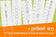 Procreate Icecream & Fruits Stamps, a Brush Add-On by PrettyLittlePigs (Thumbnail 5 of 9)