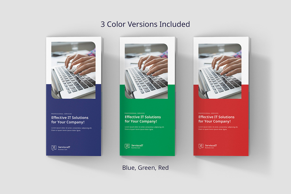IT Service Brochure Trifold Template, a Brochure Template by artbart (Photo 10 of 10)