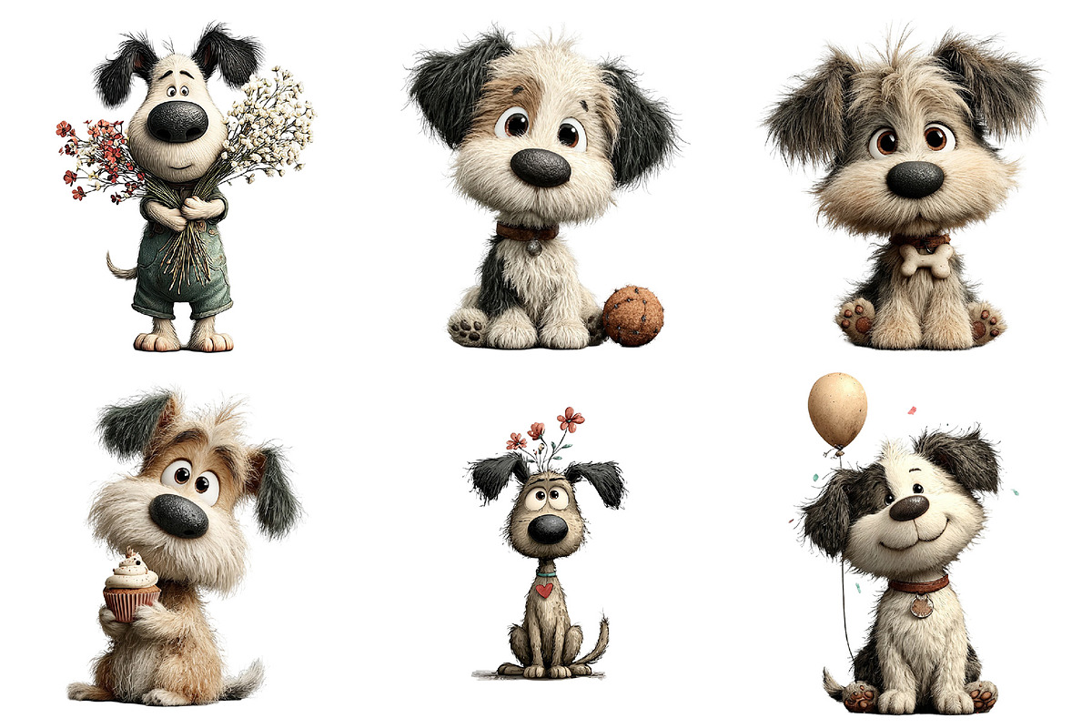 Cute Watercolor Dogs PNG Clipart, an Illustration by Daily.Designs (Photo 3 of 5)