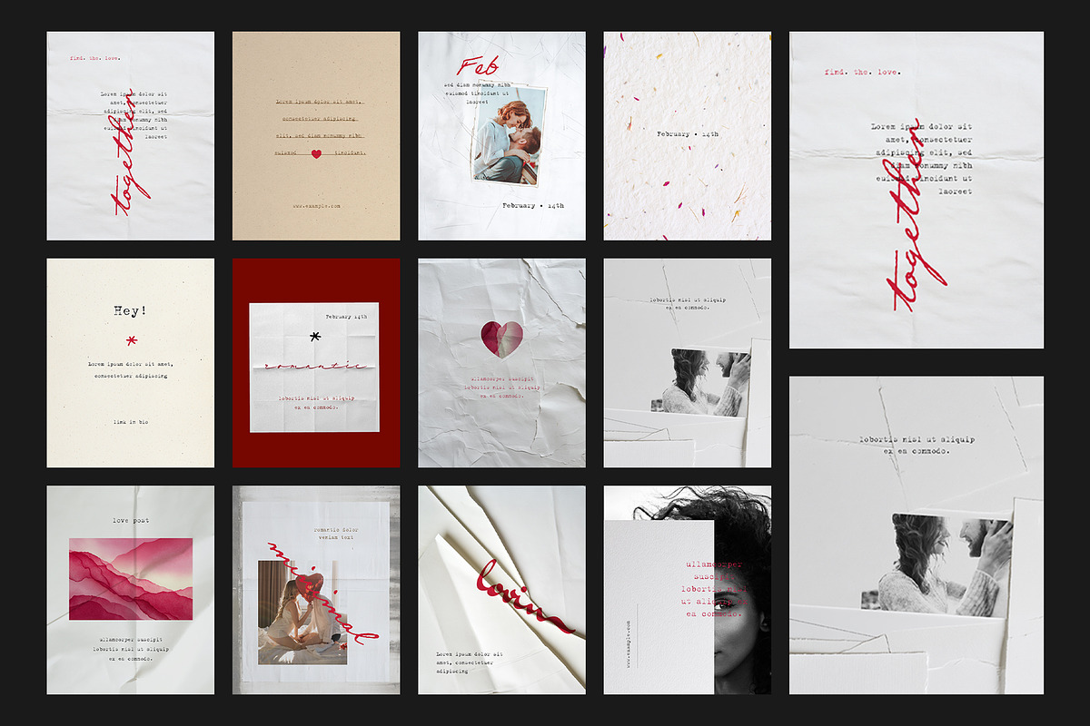 Valentine Social Media Posts, a Social Media Template by Filip Studio (Photo 4 of 8)