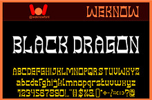 Black Dragon font