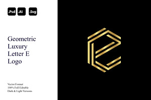 Geometric Luxury Letter E Logo, a Branding & Logo Template by Luxury Logos