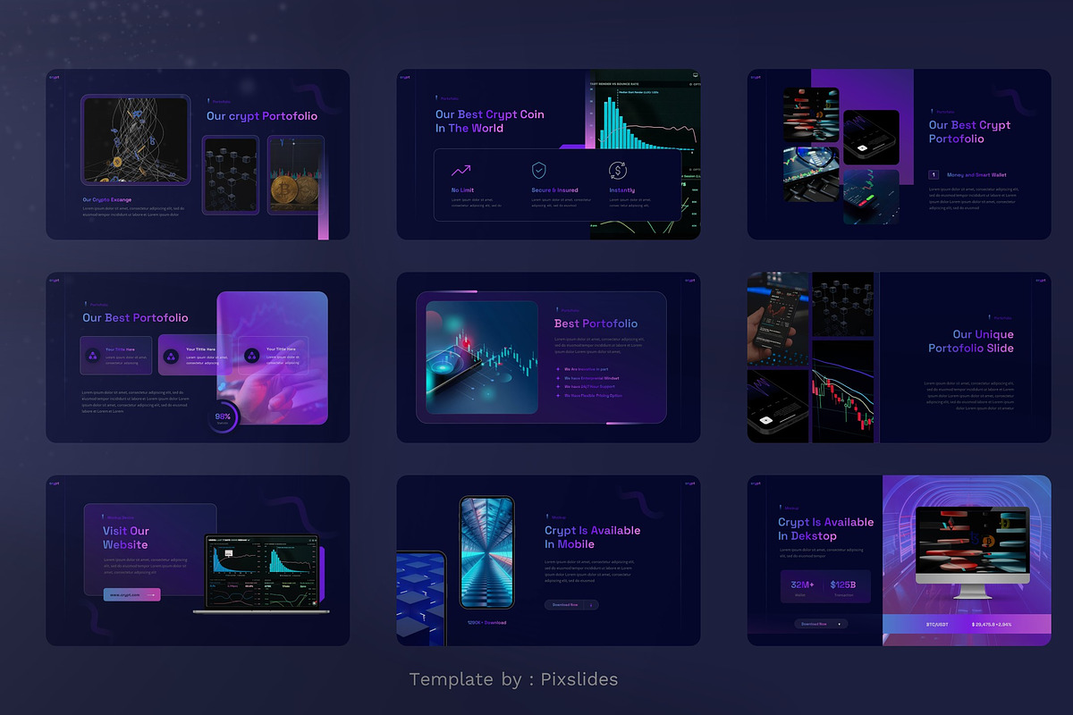 Cryptocurrency & Bitcoin Keynote, a Presentation Template by Pixslides (Photo 5 of 7)