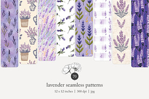 70 lavender seamless pattern, a Pattern Graphic by Poppy Lane Studio