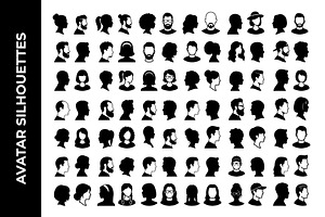 Silhouette avatar Male and female, an Object Graphic by nandinigraphics