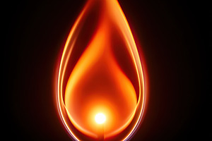Captivating flame illuminating the darkness with a warm glow, an Arts & Entertainment Photo by AlyaAnd