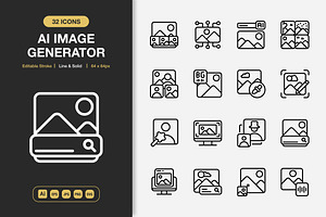 AI Image Generator Icons