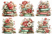 Whimsical Spring Book stack Clipart, an Illustration by Designworld (Thumbnail 3 of 8)