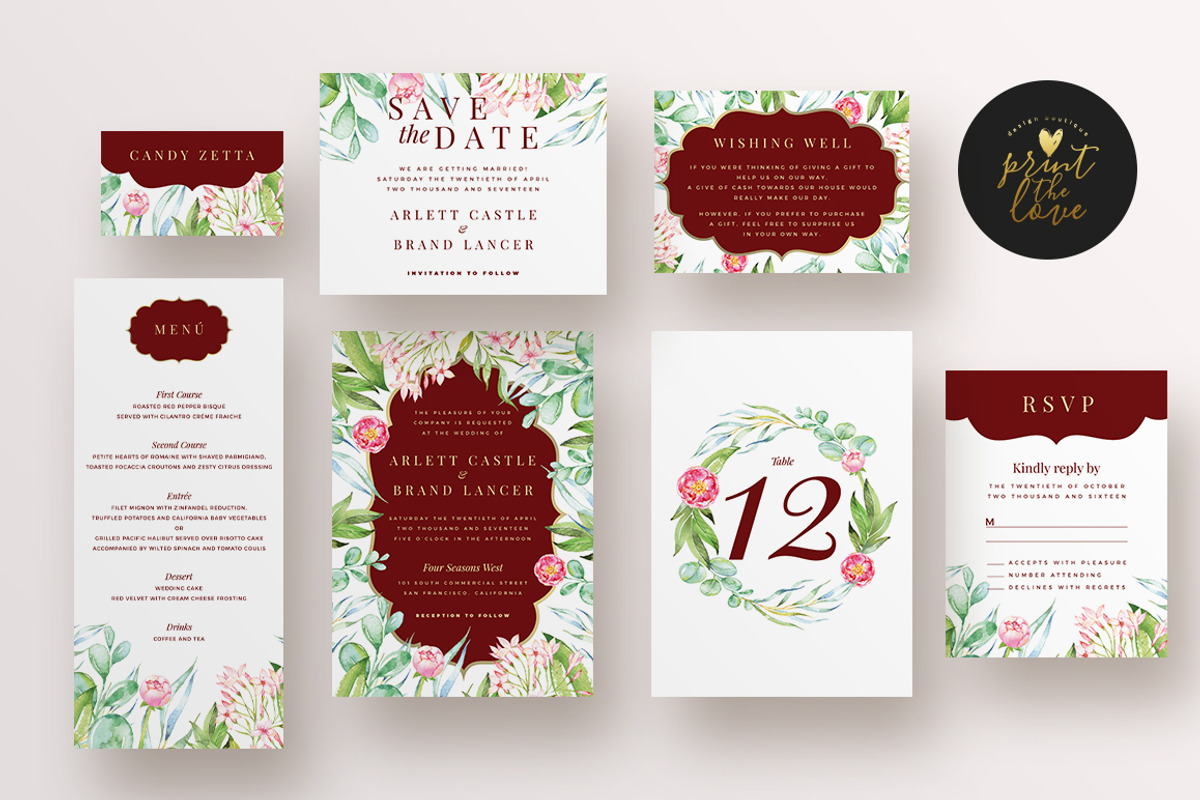 Wedding Invitation Suite - Majestic, an Invitation Template by Print The Love Boutique (Photo 2 of 4)